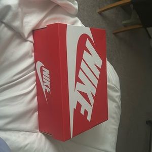 White, Grey, and Blue Nike Dunks